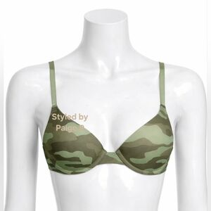 ❤️NWT Victorias Secret Pink Padded Pushup Push Up Wear Everywhere Bra CAMO 32DD